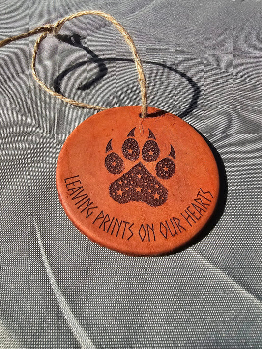 Pet Memorial Leather Ornament